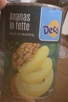 Mängden socker i Ananas in fette allo sciroppo