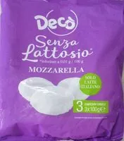 Mängden socker i Mozzarella senza lattosio