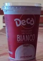 Mängden socker i Yogurt intero bianco