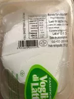 Mängden socker i Burrata