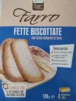 Mängden socker i Fette biscottate - farina integrale di farro