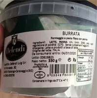 Mängden socker i Burrata