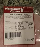 Mängden socker i Jamon cocido nature lonchas
