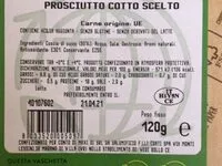 Mängden socker i Prosciutto cotto scelto