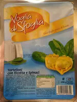 Mängden socker i Tortelloni con ricotta e spinaci