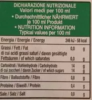 Mängden socker i Succo e polpa di pesca