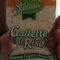 Mängden socker i Gallette di riso ricoperte da yogurt e arancia