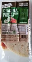 Mängden socker i Piadina prosciutto crudo e mozzarella La bottega del panino