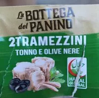 Mängden socker i 2 tramezzini tonno e olive nere