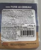 Mängden socker i Tramezzino farcito salmone e spalmabile