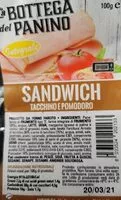 Mängden socker i Sandwich tacchino e pomodoro
