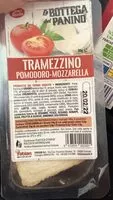 Mängden socker i trammezzino pomodoro + mozzarella