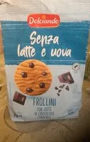 Mängden socker i Frollini senza latte uova e con gocce di cioccolato fondente