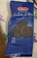 Mängden socker i gallette di riso con cioccolato al latte