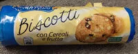 Mängden socker i Biscotti con cereali e frutta