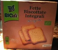 Mängden socker i Fette biscottate integrali