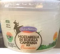 Mängden socker i Mozzarella di bufala campana dop