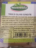 Mängden socker i Tris di olive