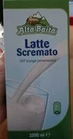 Mängden socker i Latte scremato UHT a lunga conservazione