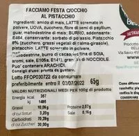 Mängden socker i Occhio al Pistacchio