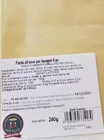 Mängden socker i Pasta all uovo per lasagne