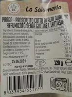 Mängden socker i Praga-prosciutto cotto di alta qualità affumicato