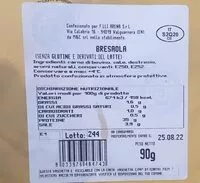Mängden socker i Bresaola