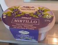 Mängden socker i Gelato gusto mirtillo