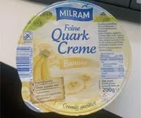 Mängden socker i Milram Quark Creme Banane