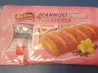Mängden socker i 4 cannoli farciti con crema