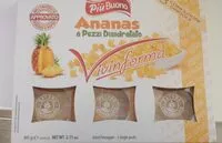 Mängden socker i Ananas a pezzi disidratato