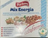 Mängden socker i Mix energia