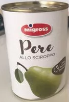 Mängden socker i Pere allo sciroppo