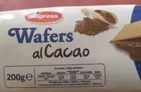 Mängden socker i Wafers cacao migross