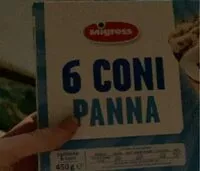 Mängden socker i 6 coni con panna