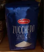 Mängden socker i zucchero semolato