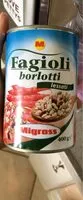 Mängden socker i Fagioli borlotti