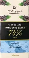 Mängden socker i Cioccolato fondente extra 74%