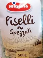 Mängden socker i Piselli spezzati secchi