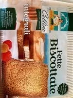 Mängden socker i Fette biscottate integrali