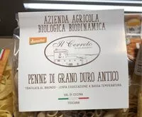 Mängden socker i Penne di grano duro antico