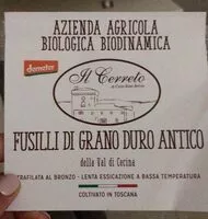 Mängden socker i Fusilli di grano duro antico