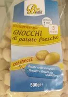 Mängden socker i Gnocchi di patate fresche