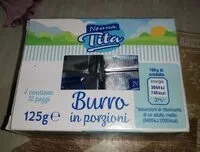 Mängden socker i Burro in porzioni