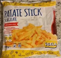 Mängden socker i Patate Stick surgelate
