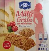 Mängden socker i Multi Grain con mirtilli rossi