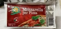 Mängden socker i Mozzarella per pizza