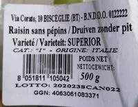 Mängden socker i Uva senza semi Regal