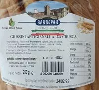 Mängden socker i Grissini artigianali alla crusca