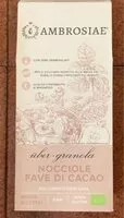Mängden socker i über-granola nocciole fave di cacao